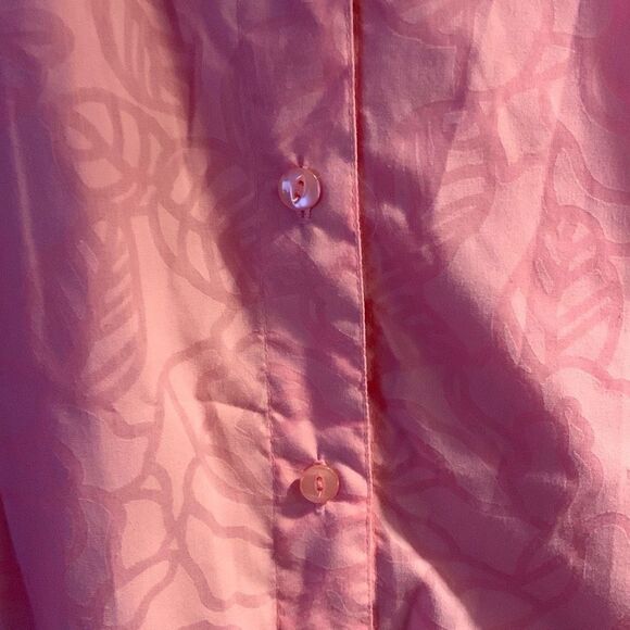 Pre Owned Women’s Sag Harbor Pink Floral Button Up Shirt Sz 22W - Picture 9 of 12